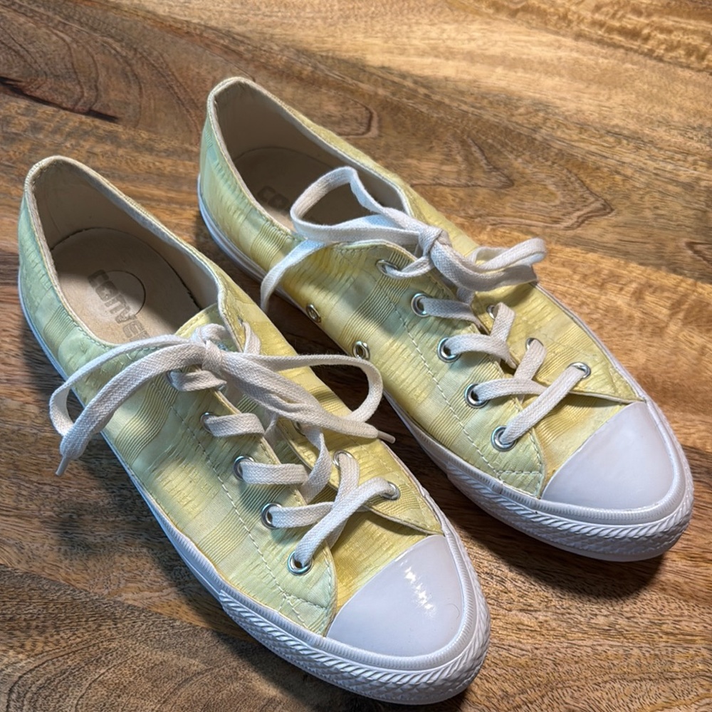 Converse All Star Yellow and White Low-Top Sneakers
